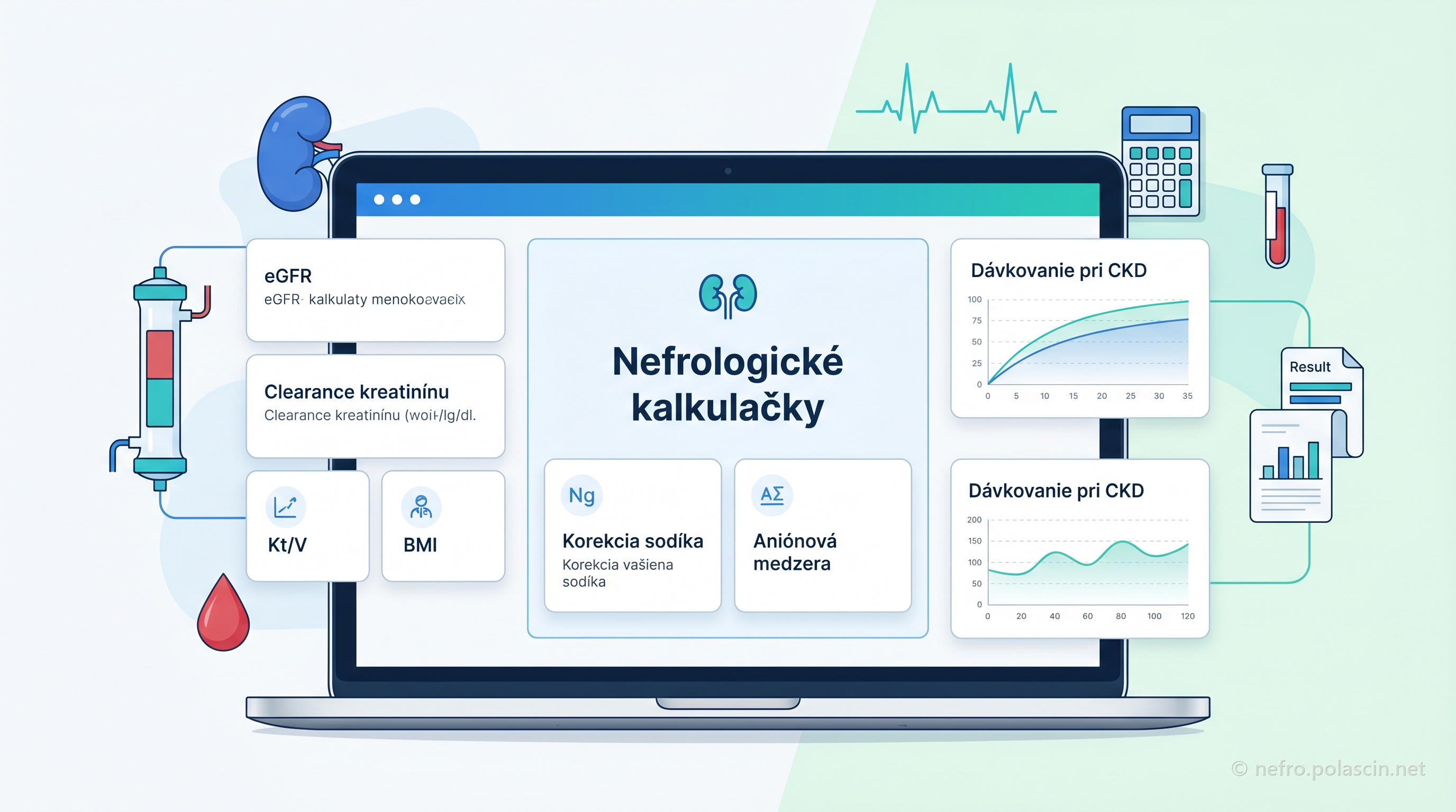 Interaktívne nefrologické nástroje - rozhodovacie sprievodcovia